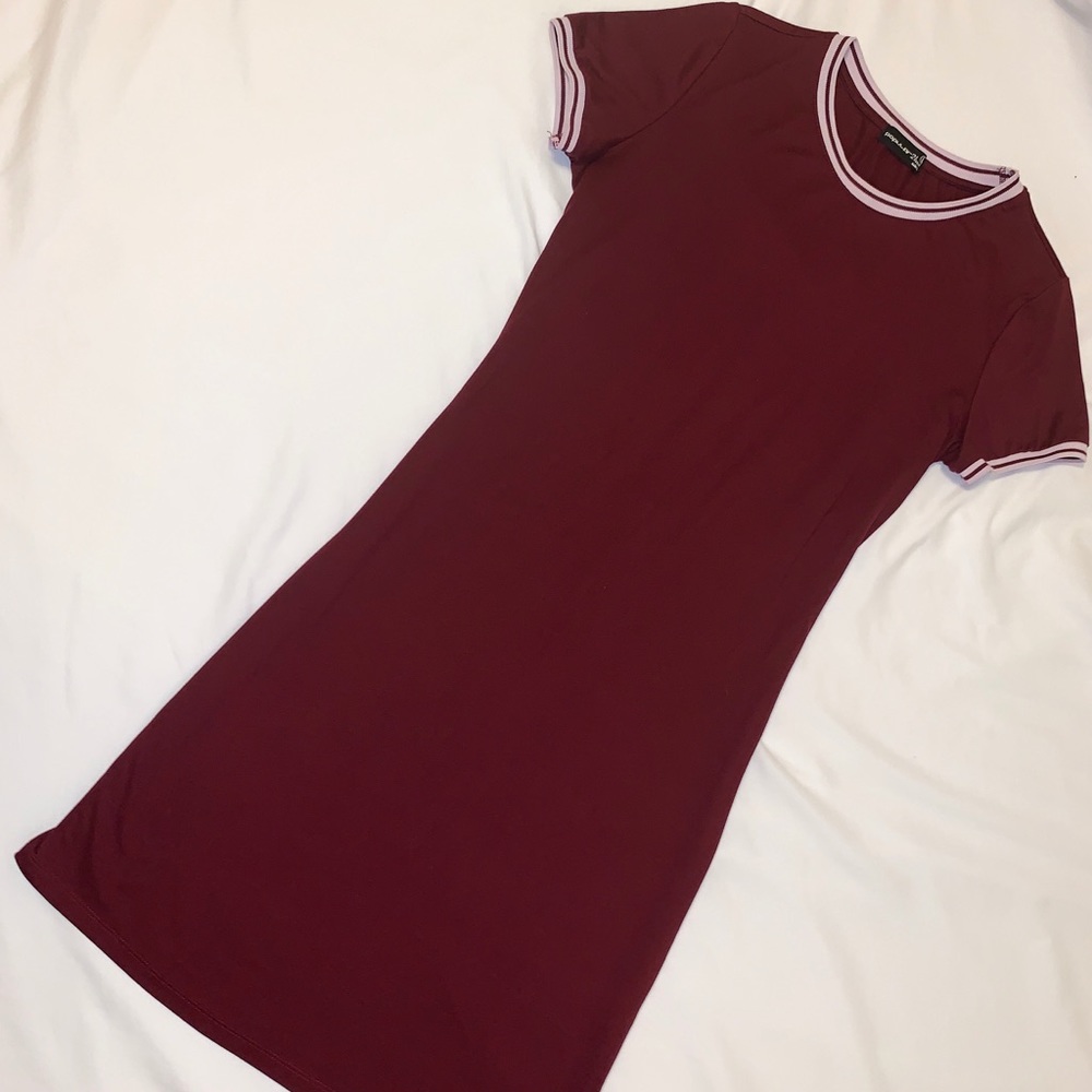 Burgundy dress